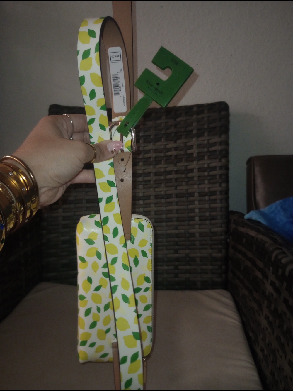 Kate Spade Lemon Leaf Print Belt Bag NWT - Picture 2 of 5